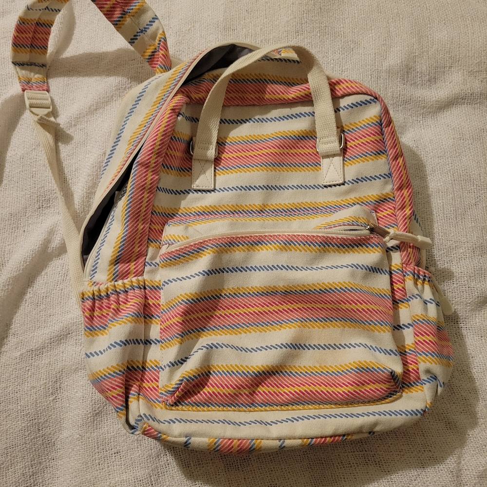 Pink/white backpack